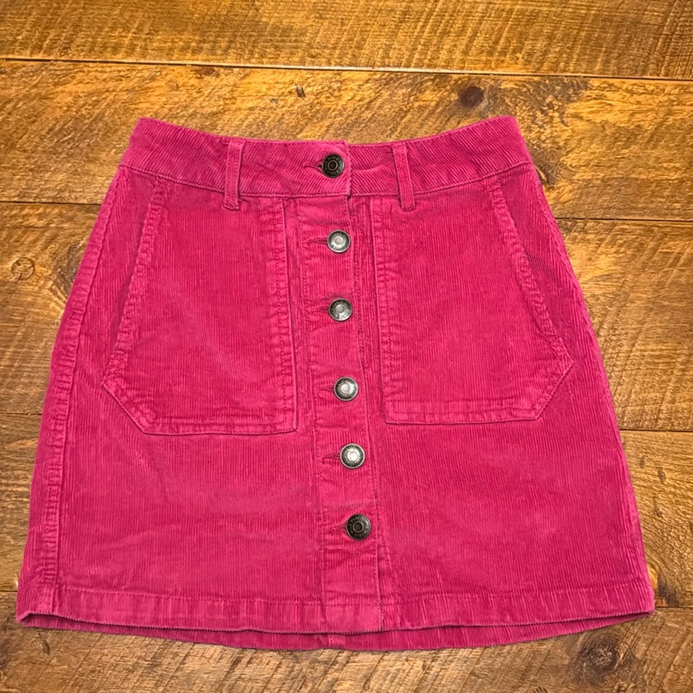 Pink Corduroy Mini Shirt